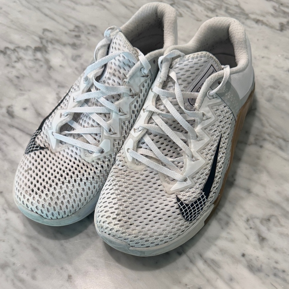 Nike White Athletic Shoes with Black Details
